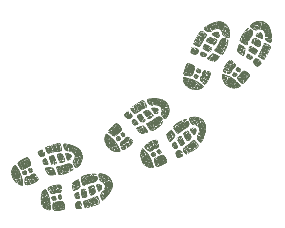 Illustrationen von Fußspuren